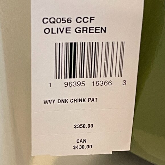 NWT Coach Wavy Dinky Bag Crinkle Patent Leather Olive Coachtopia CQ0… - Picture 5 of 14